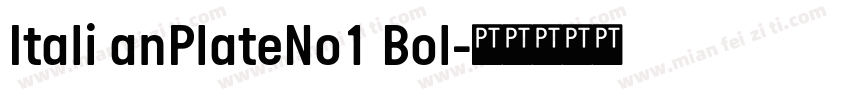 Itali anPlateNo1 Bol字体转换